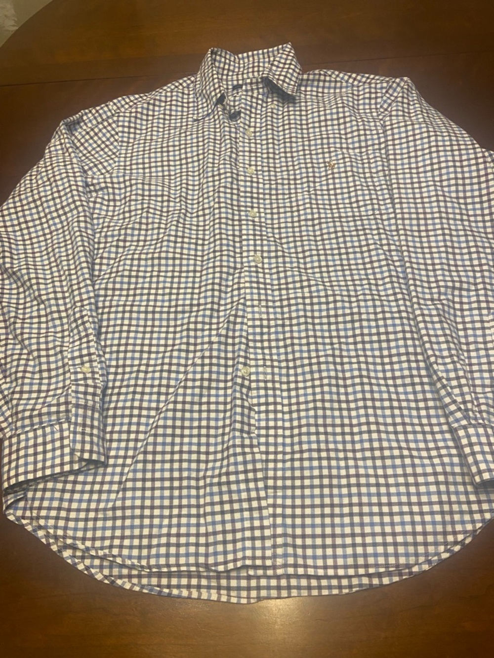 Polo Ralph Lauren Dress Shirt Checkered Long Sleeve Button Down Shirt Men’s L